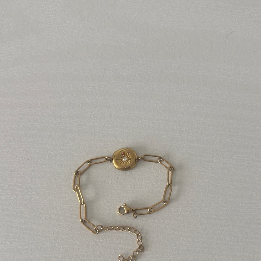 Gold-Tone Sunburst Link Bracelet